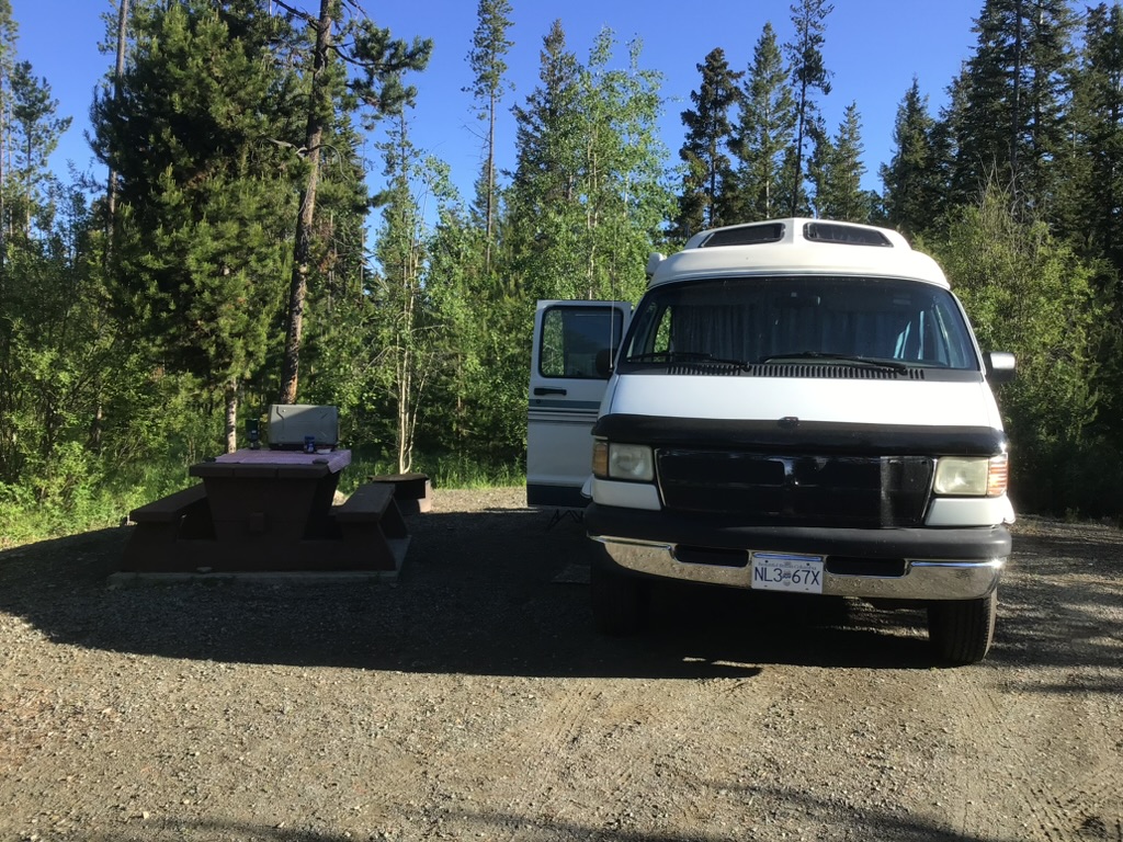 The Best RV Types for Full-Time Travel in Canada campervan in British Columbia's provincial campground
